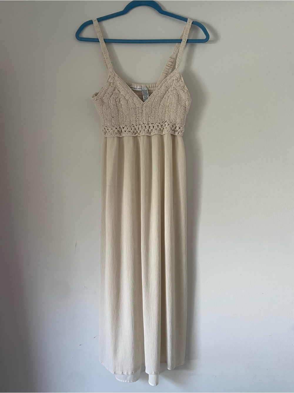 Sincerely Jules Cream Crochet-Bodice Maxi Dress